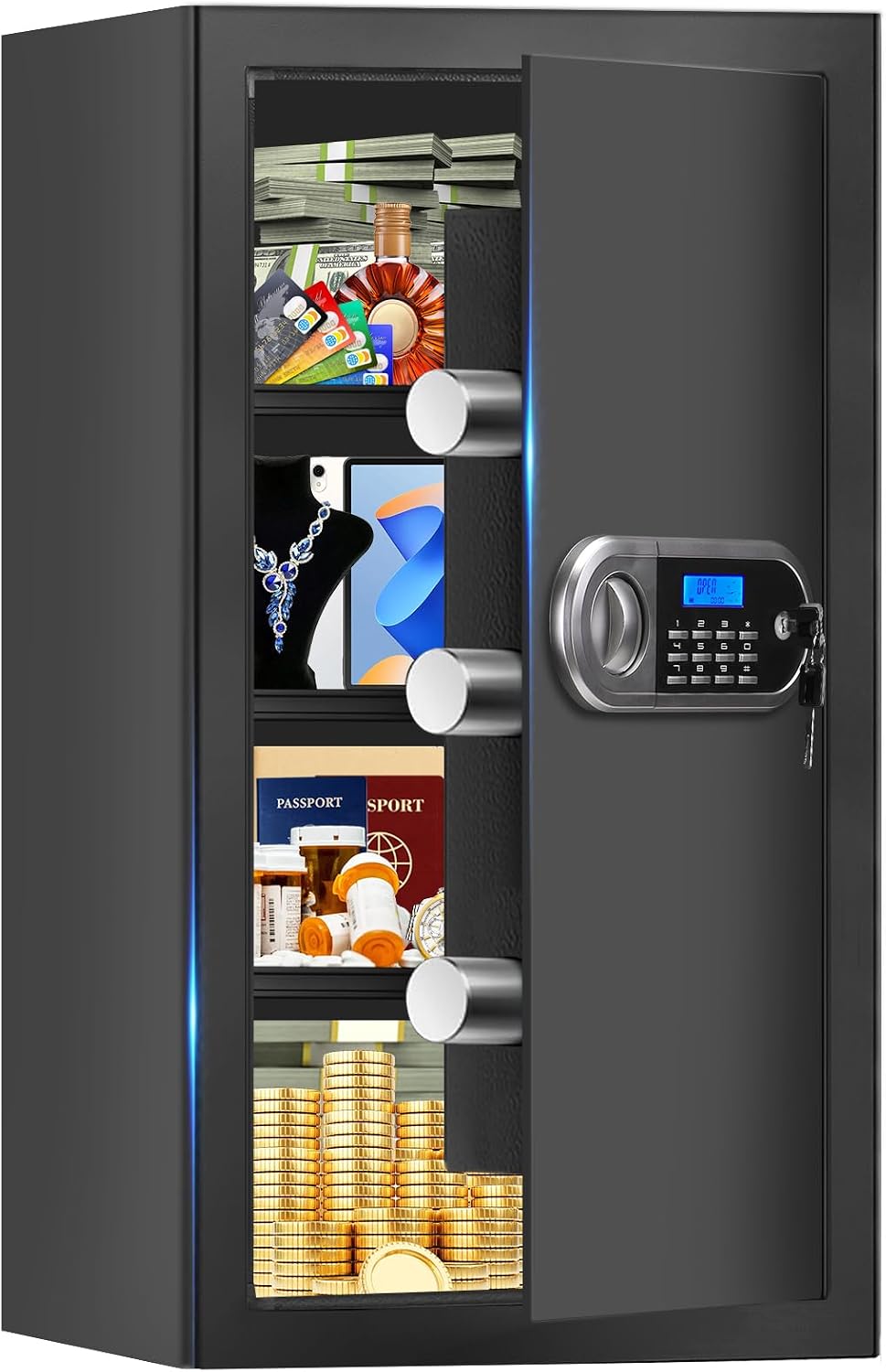 家庭用書類用耐火金庫、電子キーパッド、予備キー、警報システム - Fire Safe Document のレビューと価格