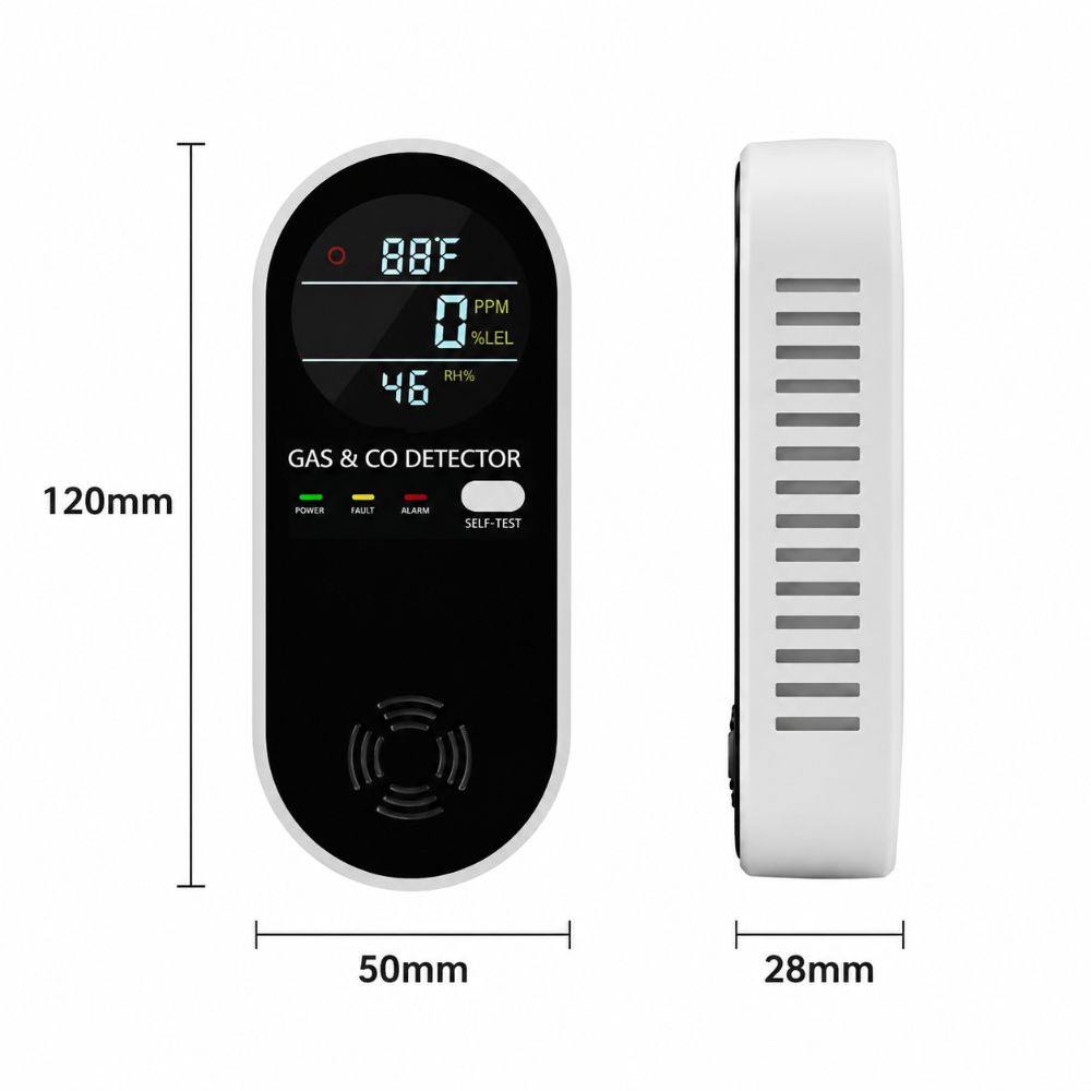 4 in 1 LEDディスプレイガス検知器多機能安全アラーム - Co Detector Plug のレビューと価格