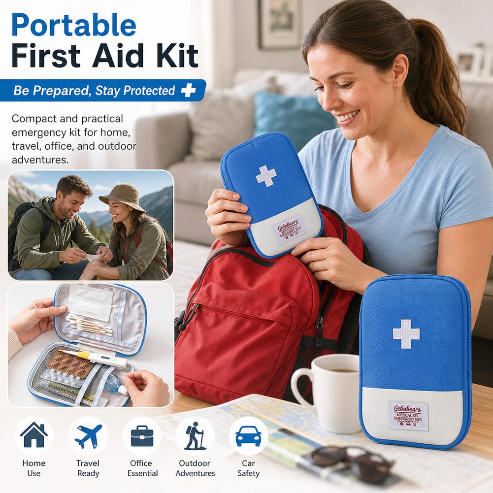 大容量ポータブル救急キットバッグ、家庭、車、旅行、キャンプ、 - First Aid Bag Kit のレビューと価格