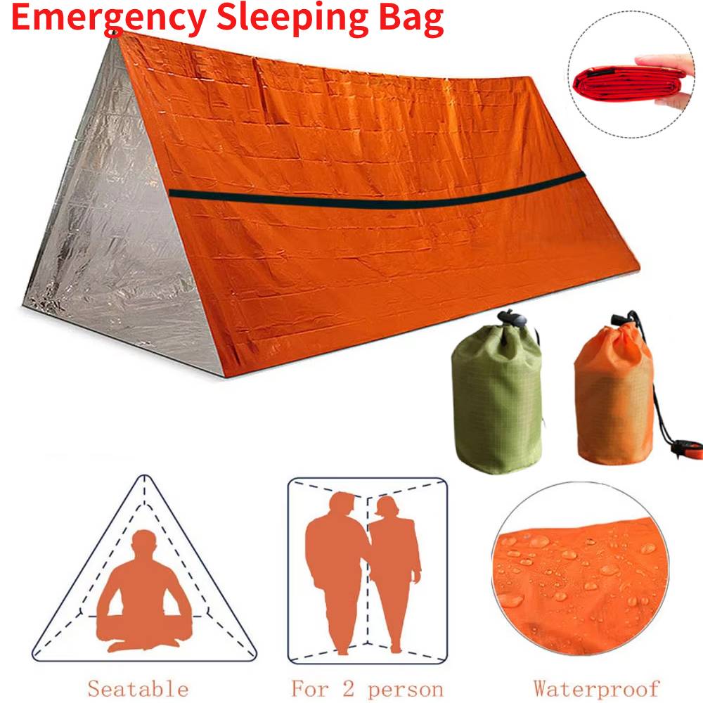 ポータブル防水緊急サバイバル寝袋屋外 EDC キャンプギアサ - First Aid Bag Kit のレビューと価格