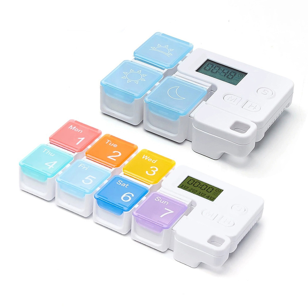 薬保管アラームボックス 毎日/毎週用ピルケース 電子薬タイマ - Medicine Cabinet Lock のレビューと価格