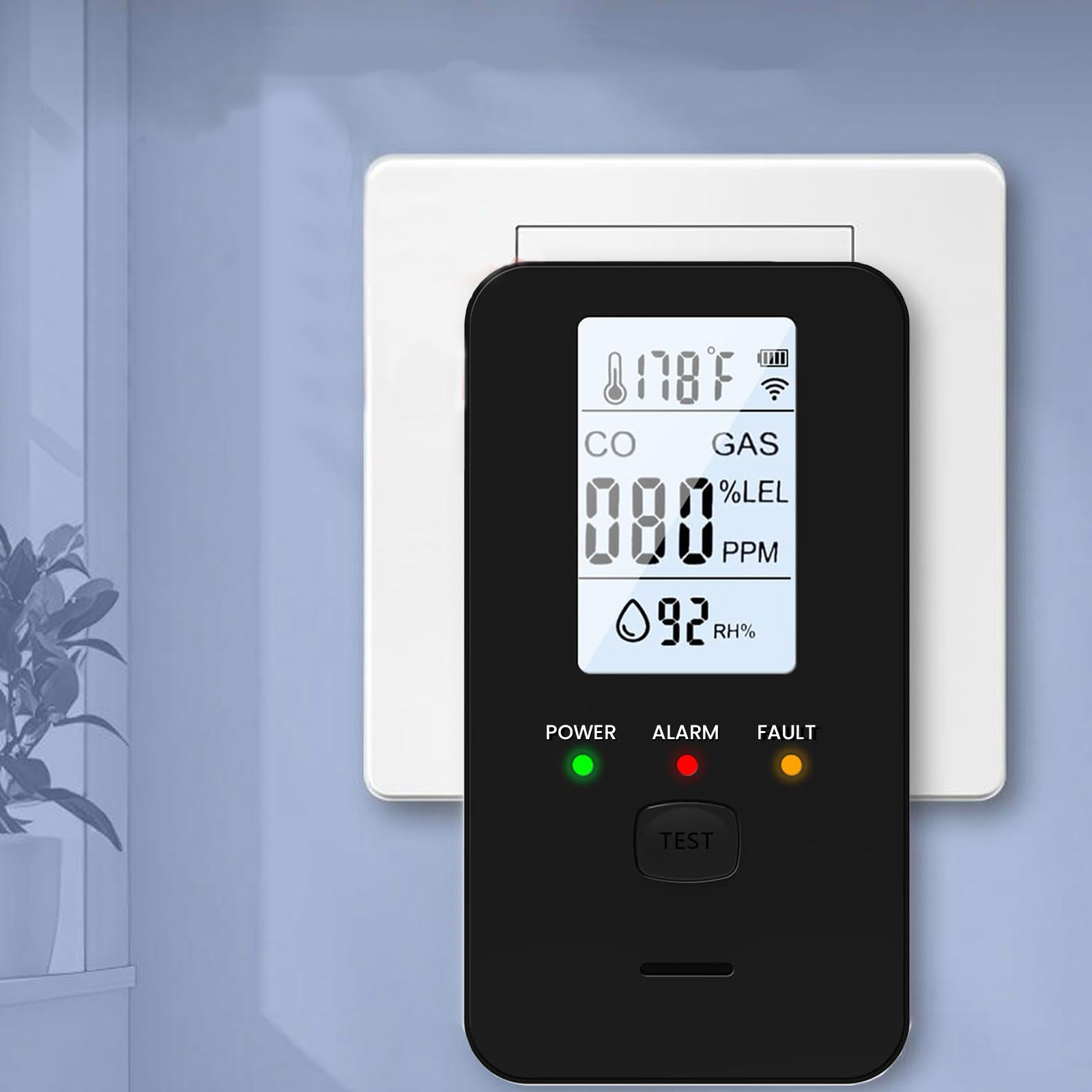 4-in-1 ガス＆一酸化炭素検知器 LEDカラーディスプレ - Co Detector Plug のレビューと価格