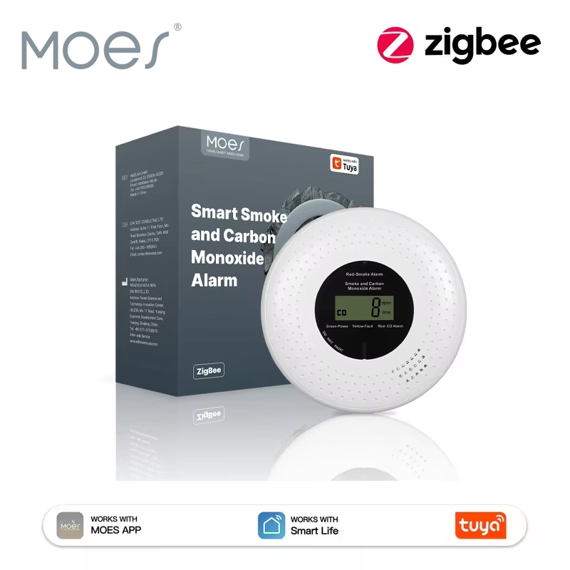 MOES Tuya ZigBee 煙・一酸化炭素検知器 2- - Co Detector Plug のレビューと価格